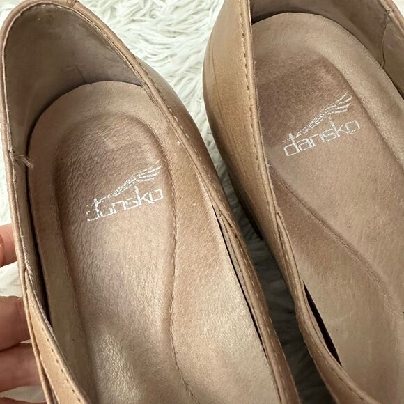 Dansko Peyton Sand Burnished Nubuck LeatherMary Jane Heel Shoe sz 40 EU9.5-10 US - Picture 9 of 10